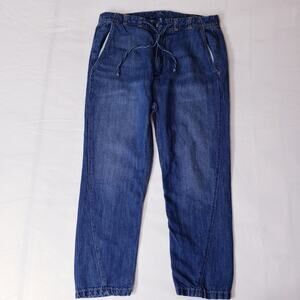Vince high-rise drawstring jeans